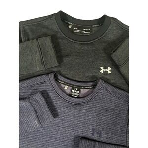 Under Armour Golf Storm Crewneck Pullover Sweater Bundle Black Blue Men's Medium